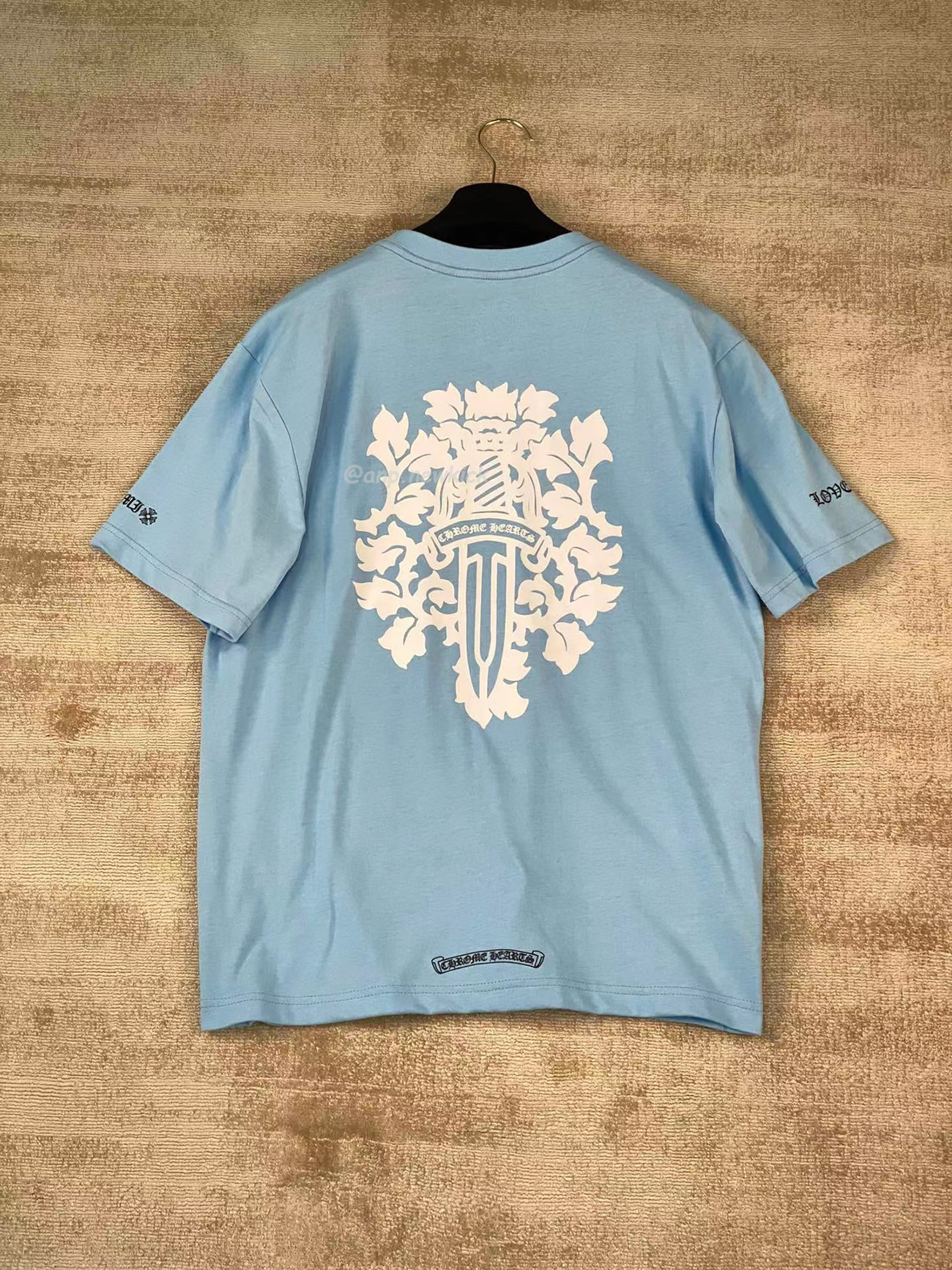 Chrome Hearts Vine Dagger T Shirt Baby Blue (8) - newkick.cc